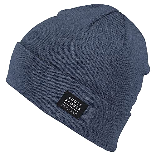 Scott Team 20 Merino Beanie Blau - Merino Warme stylische Merino Mütze, Größe One Size - Farbe Metal Blue von Scott