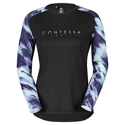 Scott W Trail Contessa Sign. L/sl Shirt Schwarz - Polartec Technisches kühlendes Damen Polartec Delta™ Mountainbike La von Scott