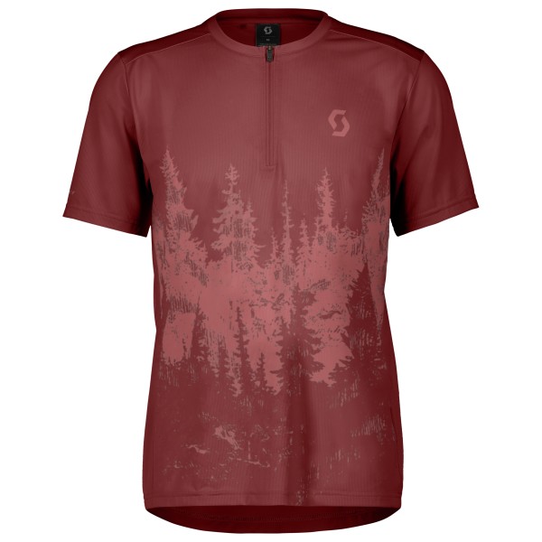 Scott - Trail Flow Zip S/S - Radtrikot Gr M rot von Scott