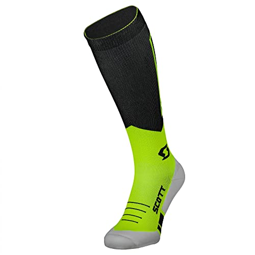 Scott Unisex CALCETIN RC COMPRESSION Füßlinge, SAFETY YELLOW/WHITE, von Scott