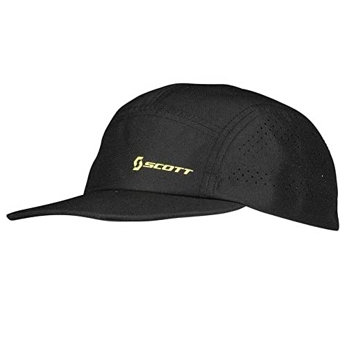Scott Unisex Cap 5-Panels Tech Rc Run Mützen, Schwarz/Gelb, Größe Passt von SCOTT