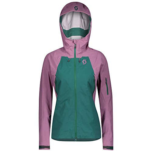 Scott W Explorair 3L Jacket Colorblock-Grün-Lila, Damen Dermizax™ Windbreaker, Größe S - Farbe Cassis Pink - Jasper Gree von Scott