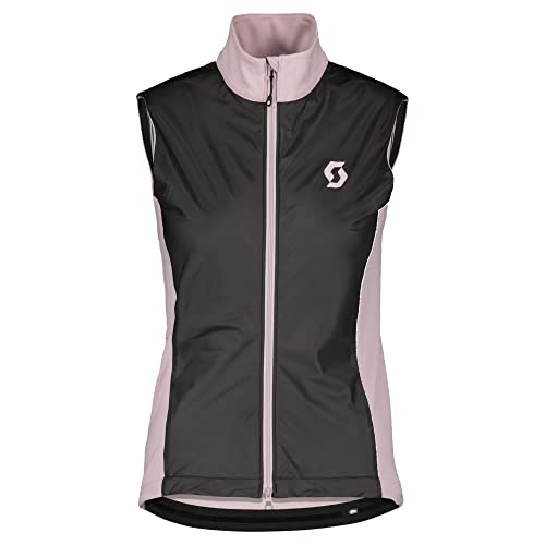 Scott W Gravel Warm Merino Vest Colorblock-Schwarz - Merino Warme windabweisende Damen Hybrid Gravel Bike Weste, Größe M von Scott