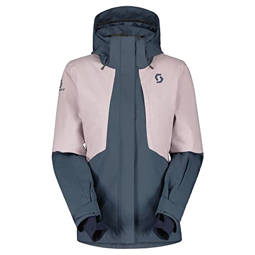 Scott W Ultimate Dryo 10 Jacket Colorblock-Blau-Pink - Daunen Warme wasserdichte Damen All-Mountain Skijacke, Größe L - von Scott