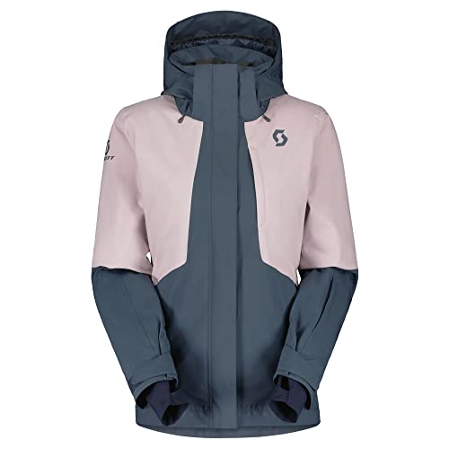 Scott W Ultimate Dryo 10 Jacket Colorblock-Blau-Pink - Daunen Warme wasserdichte Damen All-Mountain Skijacke, Größe M - von Scott