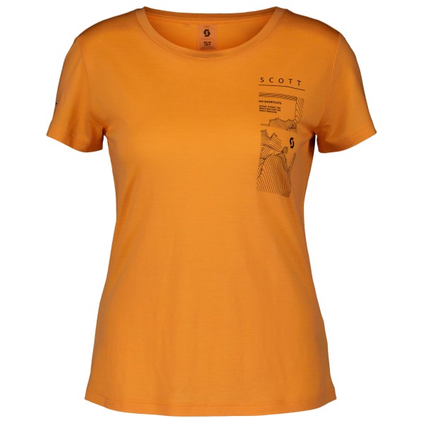 Scott - Women's Defined Merino Graphic S/S - Merinoshirt Gr S orange von Scott