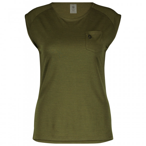 Scott - Women's Defined Merino Tank - Merinoshirt Gr S oliv von Scott