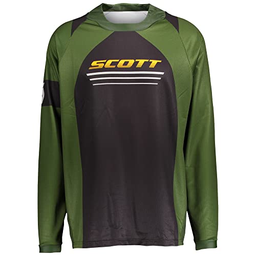 Scott X-Plore MX Motocross Jersey/DH Fahrrad Trikot lang grün/schwarz 2024: Größe: L (50/52) von Scott