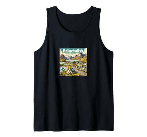 Herren Ballachulish, Cartoon-Stil Illustration Tank Top Herren Ballachulish, Cartoon-Stil Illustration Tank Top von Scottish Cartoon Illustrations