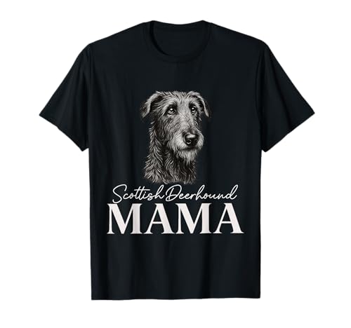Schottischer Deerhound Mama T-Shirt von Scottish Deerhound Mom