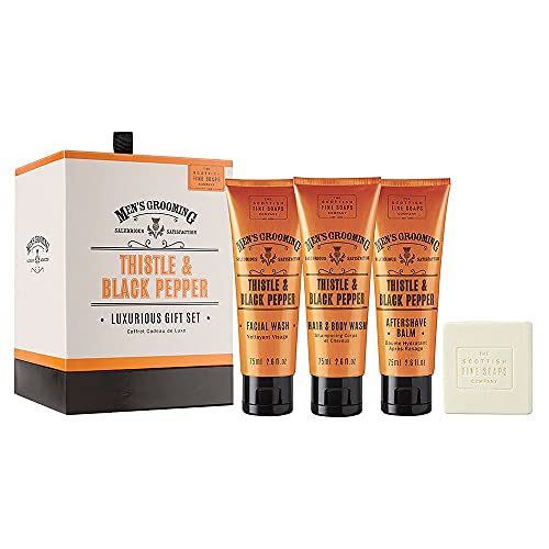 Scottish Fine Soaps Men s Grooming Thistle & Black Pepper Pflegeset~75ml-75ml-75ml-40g von Scottish Fine Soaps