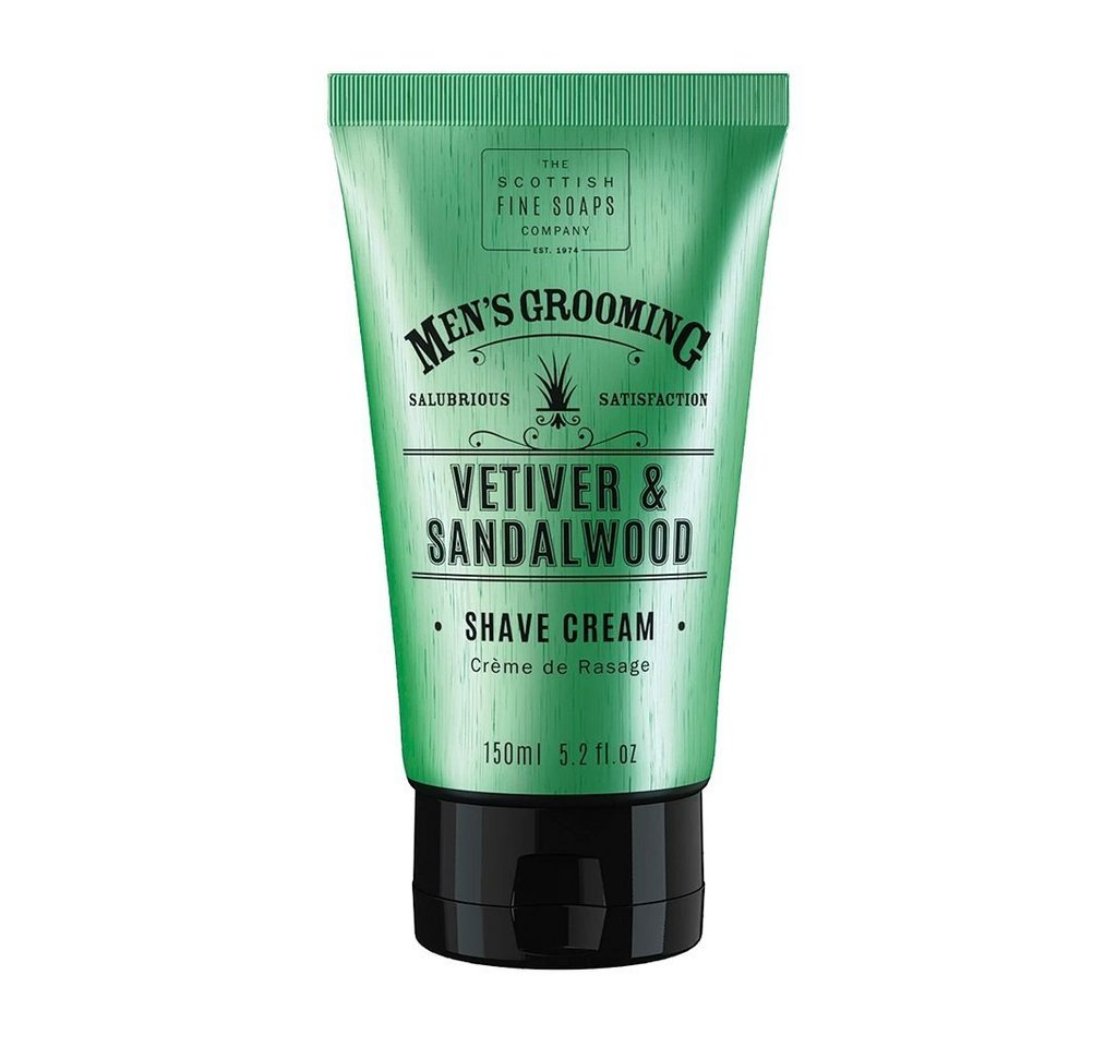 Scottish Fine Soaps Rasieremulsion A03208, 1-tlg., Vetiver & Sandelwood Shave Cream 150 ml von Scottish Fine Soaps