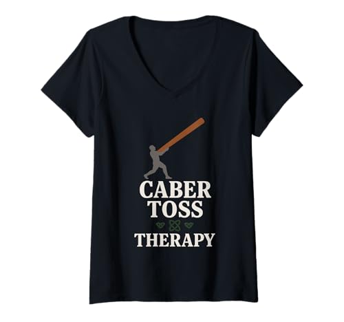 Damen Highland Games Caber Tosser Clan Pride Schottland Stärke T-Shirt mit V-Ausschnitt Damen Highland Games Caber Tosser Clan Pride Schottland Stärke T-Shirt mit V-Ausschnitt von Scottish Heritage Heavy Athletics Funny Fan Crew