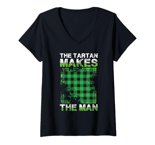 Damen Der Tartan Macht den Mann schottischen Stolz T-Shirt mit V-Ausschnitt Damen Der Tartan Macht den Mann schottischen Stolz T-Shirt mit V-Ausschnitt von Scottish Heritage Pride Culture Identity