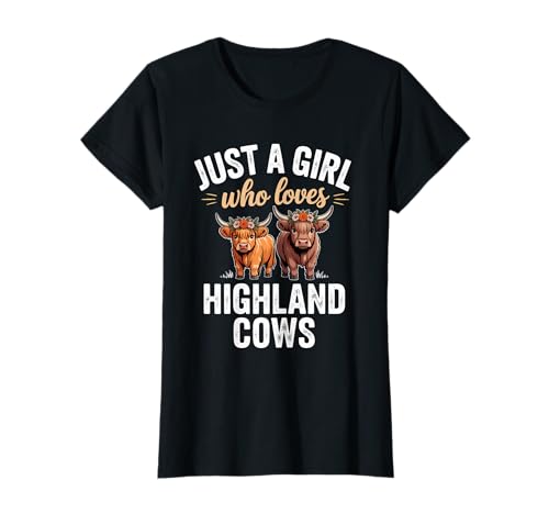 Nur EIN Mädchen, das Hochlandkühe liebt T-Shirt Nur EIN Mädchen, das Hochlandkühe liebt T-Shirt von Scottish Highland Cow Scotland Animal