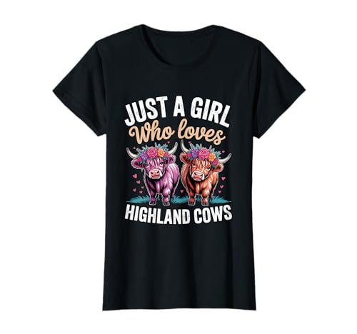 Nur EIN Mädchen, das Hochlandkühe liebt T-Shirt Nur EIN Mädchen, das Hochlandkühe liebt T-Shirt von Scottish Highland Cow Scotland Animal