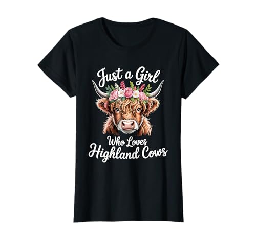 Nur EIN Mädchen, das Hochlandkühe liebt T-Shirt Nur EIN Mädchen, das Hochlandkühe liebt T-Shirt von Scottish Highland Cow Scotland Animal