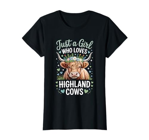 Nur EIN Mädchen, das Hochlandkühe liebt T-Shirt Nur EIN Mädchen, das Hochlandkühe liebt T-Shirt von Scottish Highland Cow Scotland Animal