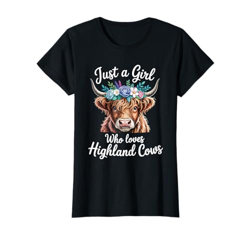 Nur EIN Mädchen, das Hochlandkühe liebt T-Shirt Nur EIN Mädchen, das Hochlandkühe liebt T-Shirt von Scottish Highland Cow Scotland Animal