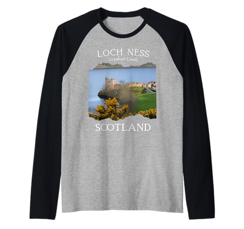 Atemberaubendes Urquhart Castle Loch Ness Schottland Souvenir Damen Raglan Atemberaubendes Urquhart Castle Loch Ness Schottland Souvenir Damen Raglan von Scottish Irish Ancestry for the Family Nessie Myth