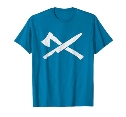 Schottisches Messer und Axt für Damen und Herren T-Shirt von Scottish Knife and Axe Tee