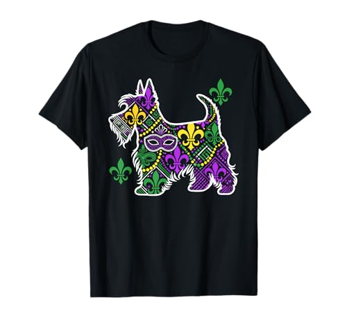 Scottish Terrier Karneval Karneval Damen Herren T-Shirt von Scottish Terrier Dog Lovers Mardi Gras Costume