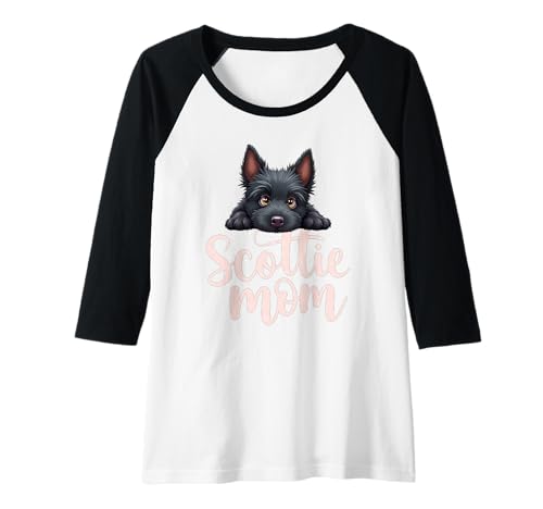 Damen Scottie Mom Dog Scottish Terrier Mama Süßer Welpe Raglan Damen Scottie Mom Dog Scottish Terrier Mama Süßer Welpe Raglan von Scottish Terrier Fun Designs