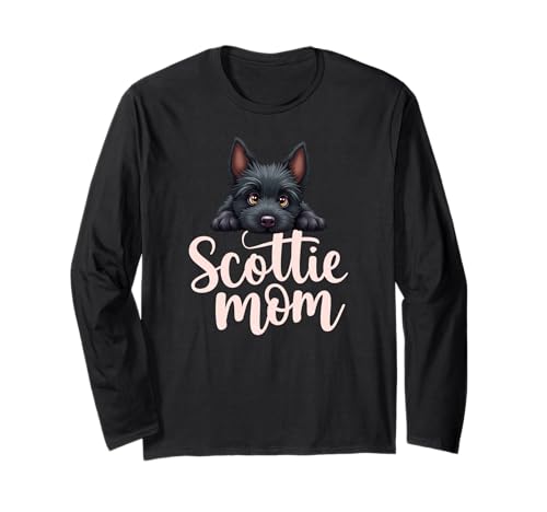 Scottie Mom Dog Scottish Terrier Mama Süßer Welpe Langarmshirt Scottie Mom Dog Scottish Terrier Mama Süßer Welpe Langarmshirt von Scottish Terrier Fun Designs