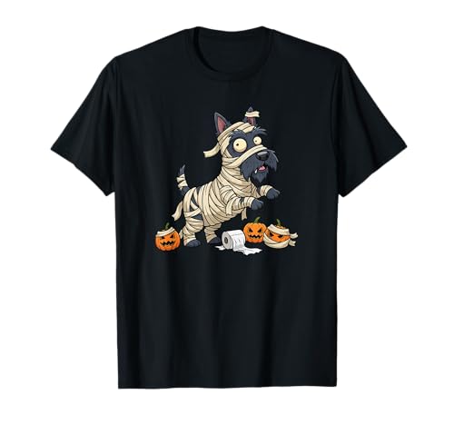 Scottish Terrier Mumie Kürbis Halloween Kinder Herren Damen T-Shirt von Scottish Terrier Lovers Halloween Outfits Boy Girl