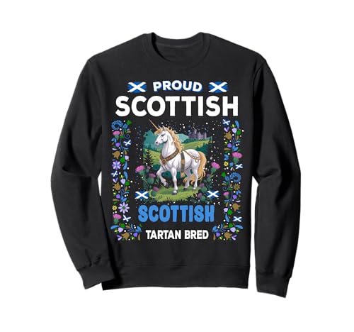 Schottische Einhorn-Flagge, Outfit-Idee für Frauen, Schottland-Einhorn Sweatshirt von Scottish Unicorn Fancy Dress Toddlers & Kids Ideas