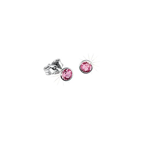 SCOUT Kinder-Ohrstecker 925 Silber rhodiniert Zirkonia rosa - 262165100 von Scout