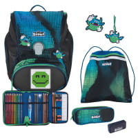 Scout Alpha Schulranzen-Set 4tlg Blue Pixel von Scout