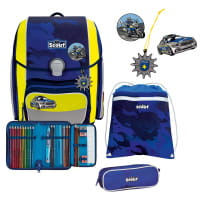 Scout Genius Schulranzen-Set 4tlg Blue Police von Scout