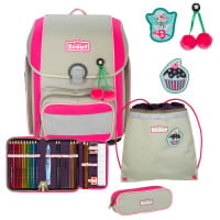 Scout Genius Schulranzen-Set 4tlg Pink Cherry von Scout