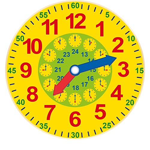 Scout Kinder Lernuhr Holz gelb-blau-rot 210000004 von Scout