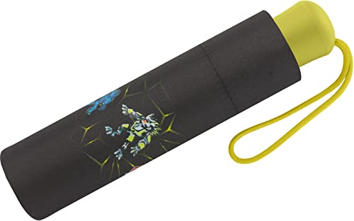 Scout Kinder-Taschenschirm mit reflektierendem Streifen Dark Beast, 90 cm von Scout