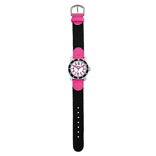 SCOUT Mädchen Analog Quarz Uhr mit Nylon Armband 280377001 von Scout