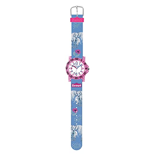 Scout Mädchen Analog Quarz Uhr mit Textil Armband 280375027 von Scout