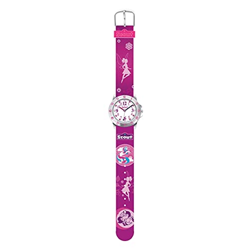 Scout Mädchen Analog Quarz Uhr mit Textil Armband 280378016 von LACZ DENTON