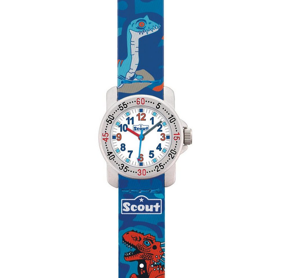 Scout Quarzuhr Blue Dino Quarzuhr für Jungen aus Metall und Textil von Scout von Scout