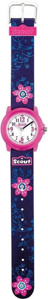 Scout Quarzuhr Crystal, 280305028, mit Blumenmotiv, ideal auch als Geschenk von Scout