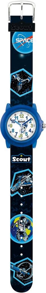 Scout Quarzuhr Crystal, 280305039, Armbanduhr, Kinderuhr, Lernuhr, Geschenkidee, Schulanfang, Weltall von Scout