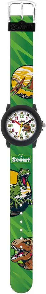 Scout Quarzuhr Crystal, 280305041, Dinosaurieruhr, Dinosauriermotiv, ideal auch als Geschenk von Scout