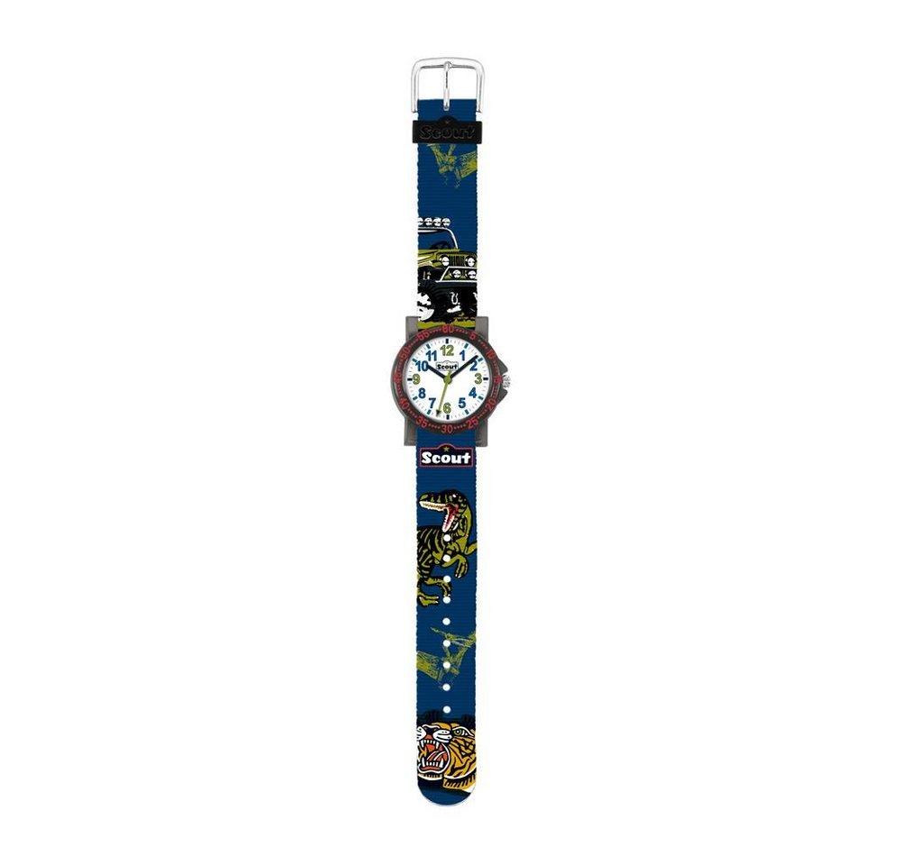 Scout Quarzuhr Jungle Quarzuhr für Jungen von Scout mit Textilarmband, blau von Scout