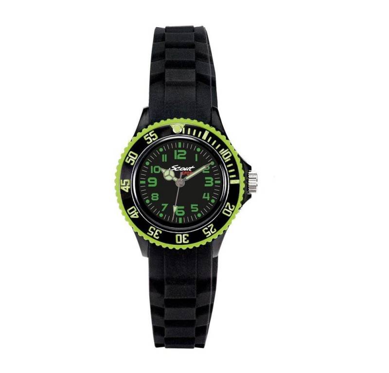 Scout Quarzuhr Schwarze Scout Armbanduhr für Jungen aus Kunststoff, Silikon von Scout