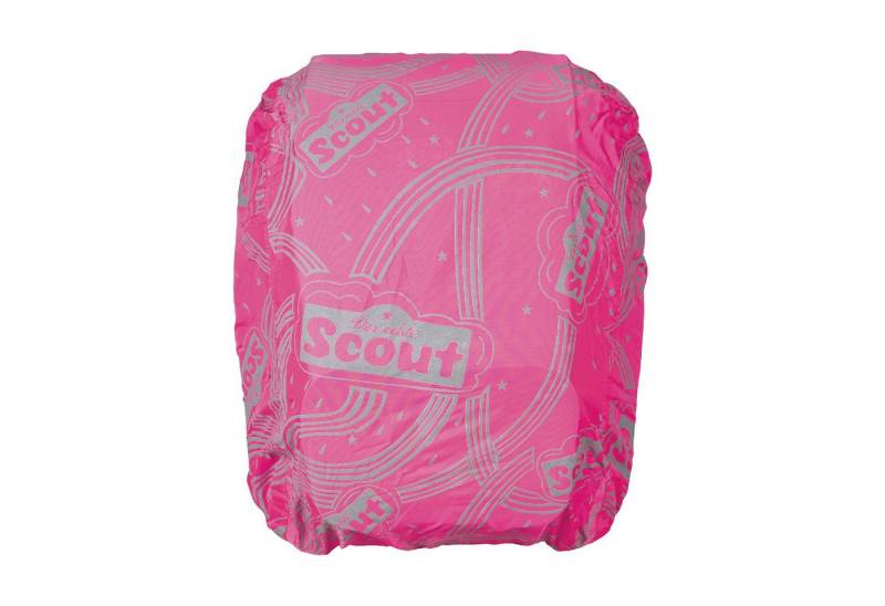 Scout Rucksack-Regenschutz Regencape Neon Safety Cape pink von Scout