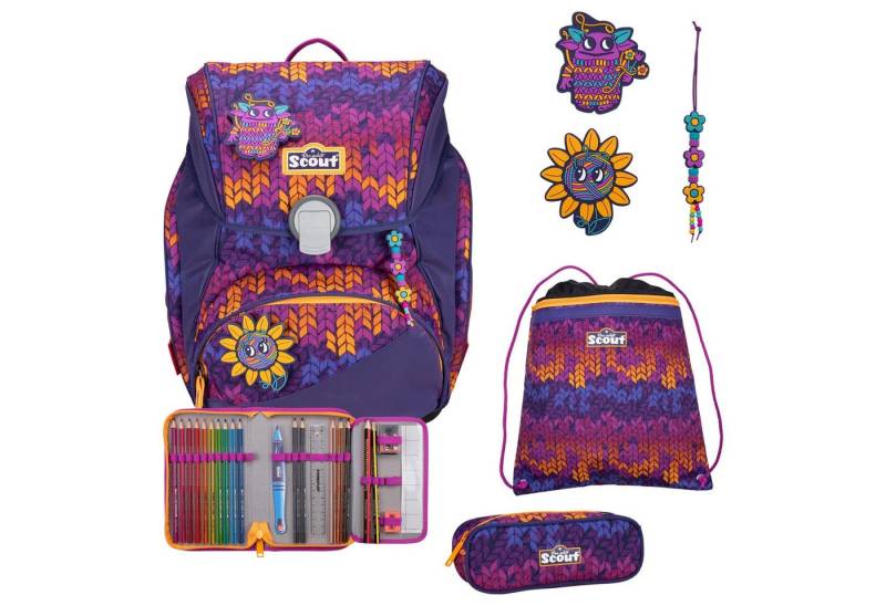 Scout Schulranzen Alpha Exklusiv Superflash - Schulranzen Set 4tlg. (Fantasy) von Scout