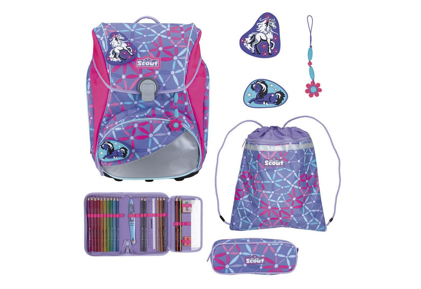 Scout Schulranzen Alpha Movie Star (5-tlg), PET von Scout