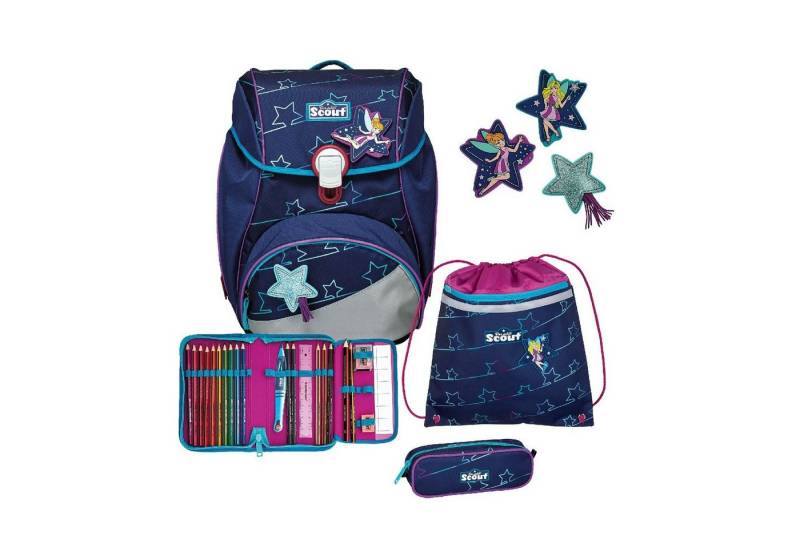 Scout Schulranzen Alpha Schulranzen-Set 4-tlg. Blue Star 2023 von Scout