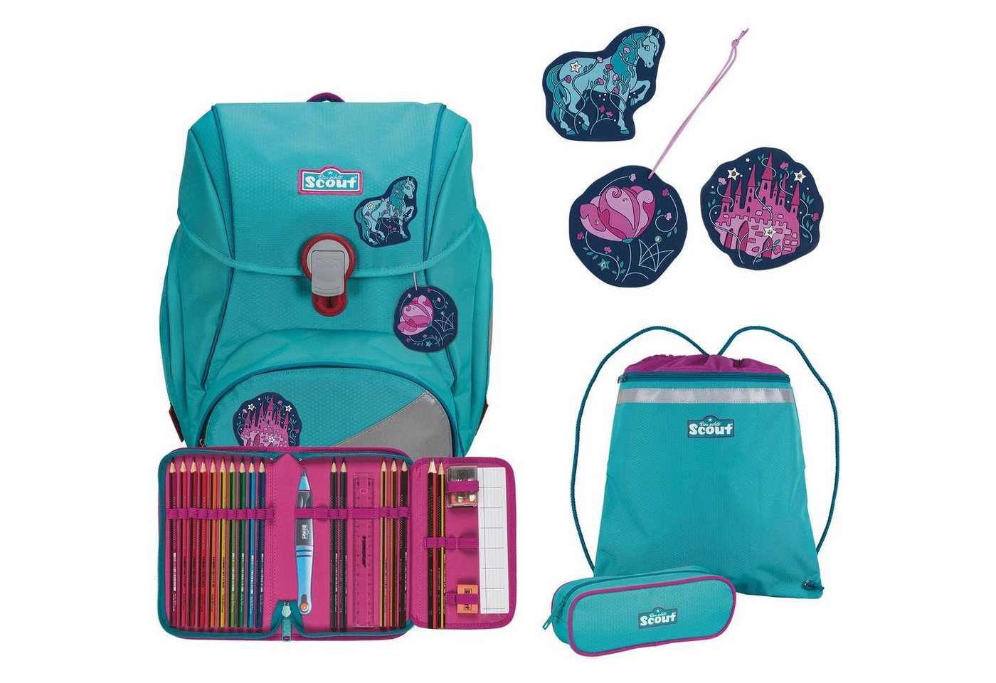 Scout Schulranzen Alpha Schulranzen-Set 4-tlg. Dreamworld 2024 von Scout